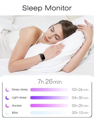 Smart Watches for Women Men (Answer/Make Calls, 3 Bands), 1.85" Fitness Tracker Watch for iPhone/Android Phones with Heart Rate Monitor Sleep/Steps Tracker 100+ Sports Pedometer Waterproof (Black) - Thumbnail 6