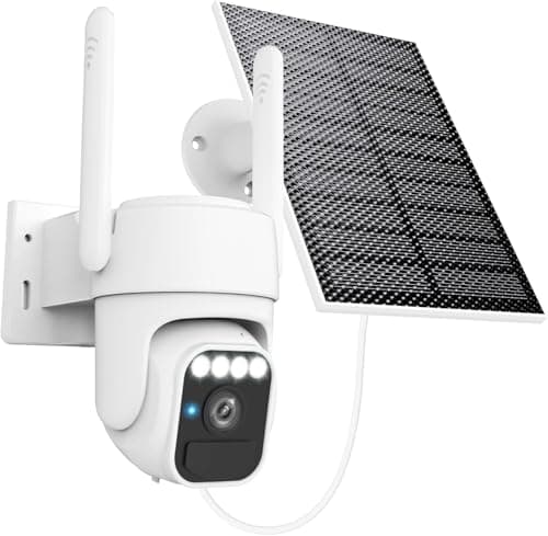 3-Link Solar Camera Outdoor Wireless, Wi-Fi Security Cameras for Home, 360° View, Two-Way Talk, Auto Tracking, Light Alarm, Color Night Vision