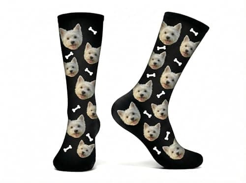 NYLGOXITK Customized pet socks - Personalized and fun pet-themed socks. They can be used as decorations for pets like cats and dogs, and are a very meaningful gift. - Image 1
