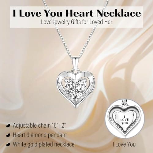 Sistble Bestie Valentines Day Gifts for Women, Best Friend Necklace Gifts Teen Gift Trendy Stuff Heart Necklaces for Bestie Love You Necklace Birthday Gift Friendship Relationship Jewelry - Thumbnail 6