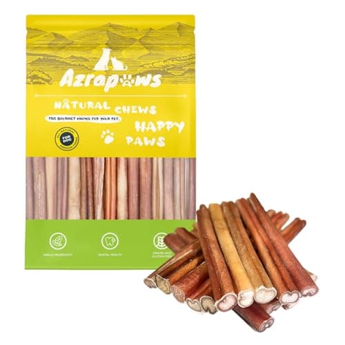Bully Sticks for Dogs 6 Inch Beef Collagen Dog Chews for Large Dogs, Medium and Small Breeds Healthy Bully Bones Long Lasting Chew Treats for Aggressive Chewers Low Odor Rawhide Free Dental Treats - Image 1