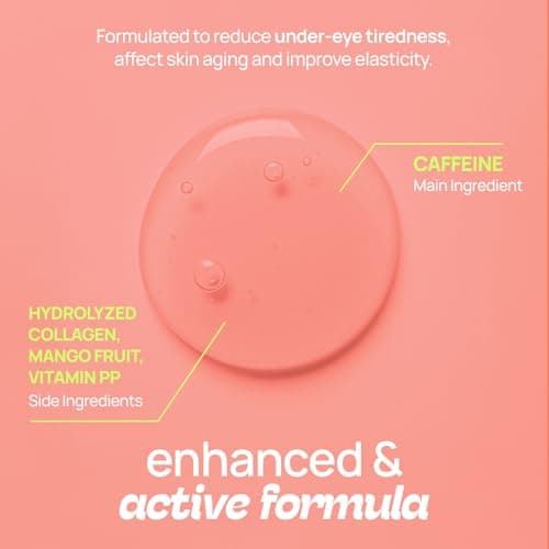 Elluma Beauty Under Eye Patches 12 Pairs of Themed Hydrogel Eye Gel Pads - For Puffy Eyes and Dark Circles, Under Eye Bags, Wrinkles - Energizing Set with Caffeine - Thumbnail 3