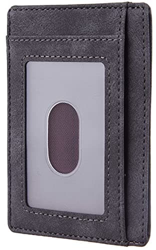 Travelambo Slim Wallet Front Pocket Minimalist Leather RFID Blocking Medium Size - Thumbnail 3