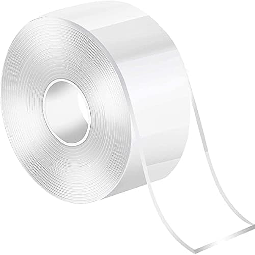 Realth 2 in x 16.5 ft Double Sided Nano Tape Heavy Duty, Clear Mounting Adhesive for Concrete Walls & Textured Walls – Strong Hold, Removable, Washable, No Residue for Posters, Photos, Store Displays
