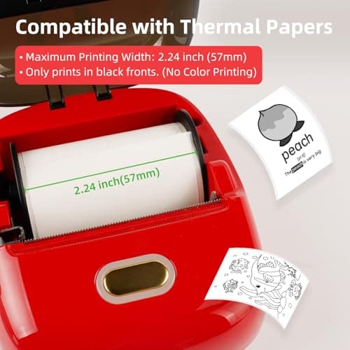ORGSTA Sticker Printer, 300 DPI Ultra-Clear Mini Portable Sticker Maker with Banner Printing Function, Inkless Thermal Printer for Journaling, DIY Gifts, Study Note, Compatible with iPhone and Android - Thumbnail 4