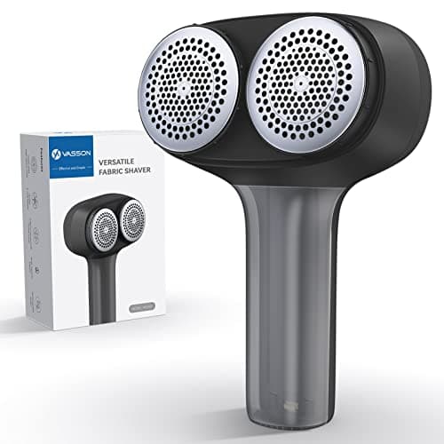 VASSON Fabric Shaver, Electric Lint Remover, Rechargeable Lint Shaver, Sweater Shavers to Remove Pilling, Large Fuzz Remover for Clothes Couch Furniture (Black) - Image 1