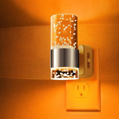 L LOHAS LED Night Light,Dimmable Night Lights Plug into Wall, Acrylic Nightlights with 0-100 LM Adjustable Brightness, Amber Plug in Night Light with Dusk to Dawn Sensor, for Bathroom Hallway - Image 1
