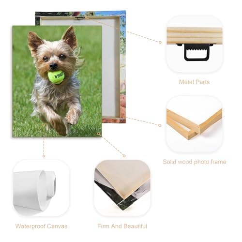 WayToLight Personalized Custom Canvas Prints with Your Photos Framed Wall Art Customized Picture Photo Prints Ideal for Home Decor Christmas Family Gifts (16inx20in) - Thumbnail 3