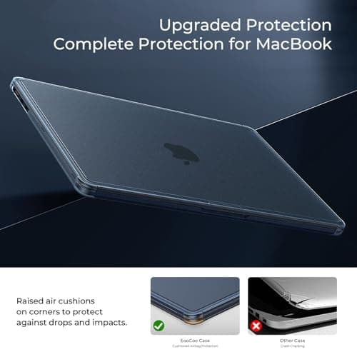 EooCoo for MacBook Air 13 Inch Case, M4/M3/M2 A3240 A3113 A2681, Snug Fit Case with Reinforced Anti-Crack Edges and Corners, True-to-Device Matte Texture, Work, Travel and Daily Carry - Thumbnail 4