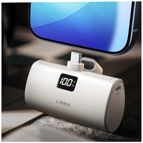 LISEN 7000mAh Mini Portable Charger USB C Power Bank for iPhone 17 Pro Max [Only USB C Port, No Cable Needed] 22.5W Fast Charging for iPhone 17/16/15,Samsung,Pixel, iPad Pro/Air, AirPods - Image 1