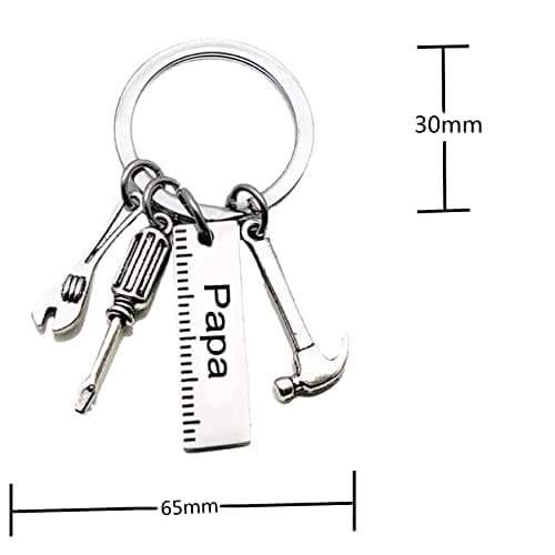 Ediseng Funny Bonus Father Gifts,Customized Dad Birthday Gift,Cool Keychain for Men,Personalized Dad Gifts from Daughter/Son/Wife (silver) - Thumbnail 6