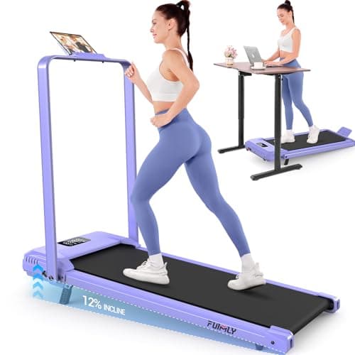 FUNMILY Foldable Walking Pad with Handle Bar, 4 in 1 Under Desk Treadmill with Incline, 2025 Upgraded Smart Folding Treadmill for Home/Office, 300 lbs Weight Capacity, Ultra-Quiet - Image 1