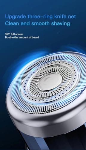 Mini Electric Razor, Pocket Size Shaver for Men & Women, Rechargeable Easy One-Button, Type-C Charging, Portable Powerful Waterproof Electric Razor for Travel & Office (Silvery) - Thumbnail 2