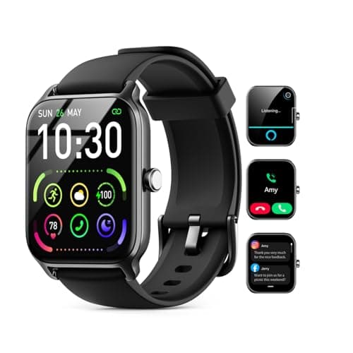 Smart Watches for Women Men, 2025 Smartwatch 1.85''Alexa Fitness Tracker Smart Watch Compatible for Android iPhone with Bluetooth Call (Answer/Make), 3ATM Waterproof Heart Rate/Sleep/SpO2 Monitor 120+ - Image 1