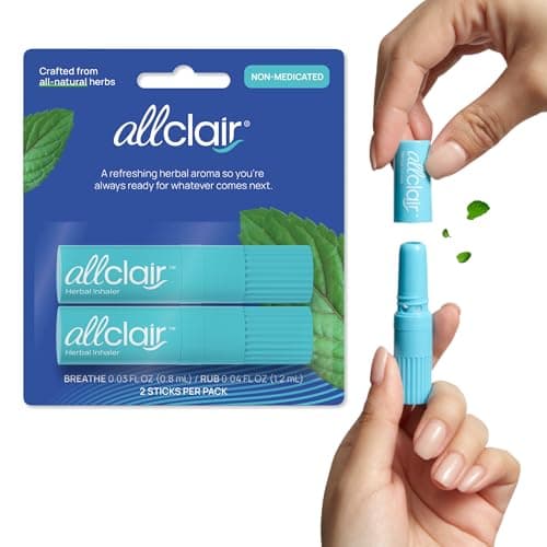 Allclair Nausea Relief Inhaler - Take Control of Motion Sickness, Morning Sickness, Medication, Stress - Fast, Natural, Drug-Free, Non-Drowsy & Portable Travel Essential (2 Inhalers) - Image 1