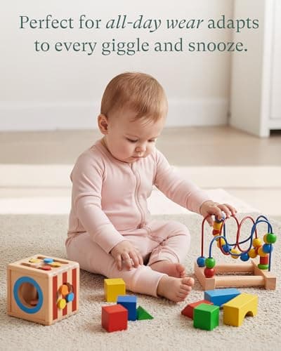 PurComfy Baby Long Sleeve Romper Jumpsuit, Premium Soft Bamboo Rayon One Piece Pajamas Boy Girl 2-Way Zipper Coverall Sleeper 6-12 Month - Thumbnail 6