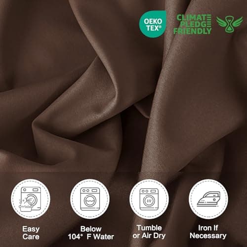 USXIBEI 6 Piece Full Sheet Set – Breathable & Cooling Bedding Set with 18-24 Inch Deep Pockets - 1 Flat & 1 Fitted Sheet & 4 Pillowcases（Full Dark Brown - Thumbnail 6