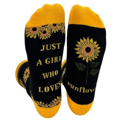keepitcozi Gift Idea for Sunflower Lovers - Funny Socks for Women Girls, Birthday Valentines Christmas Sunflowers Gifts for Teen Girl - Image 1