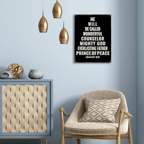 Ploceiny Isaiah 96 Bible Verse Scripture Canvas Wall Art Print - Christian Inspirational Decor for Bedroom, Living Room, Office - Farmhouse Religious Wall Artwork Picture.A-433 - Thumbnail 5