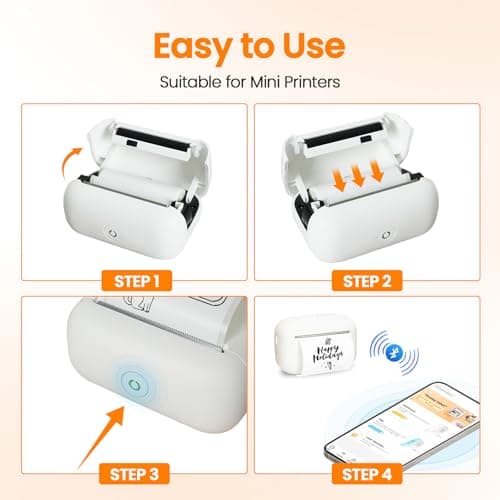 NULLTONEX Label Maker Machine with Tape: Bluetooth Sticker Printer Supports Printing Multiple Labels, Versatile App with Fonts and Icons for Home, Kitchen, School, Office Organization, White - Thumbnail 5