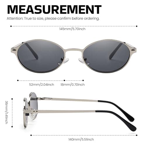 SODQW Trendy Oval Sunglasses for Women Small Gold Frame Fashion Designer Ladies Shades with UV400 Protection - Thumbnail 4