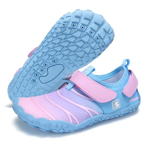 Stelle Kids Water Shoes for Girls Boys Swim Beach Hiking Pool Shoes Quick Dry Barefoots for Toddler/Little/Big Kids（Mermaid Ombre，12ML） - Image 1