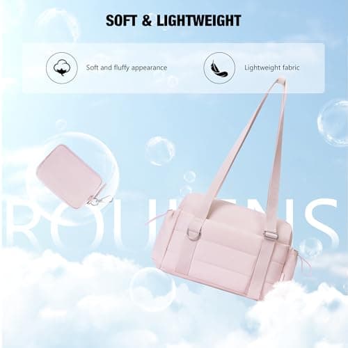 ROULENS Small Gym Bag for Women 2 Set Mini Gym Duffle Bag with Wet Compartment and Coin Wallet, Gym Tote Bag for Workout/Sport/Travel - Thumbnail 5