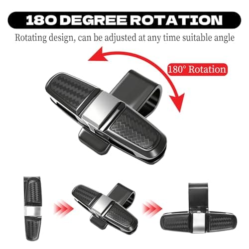 HUiPENGFEI 2Pcs Sunglass Holders for Car + 2Pcs Car Picture Holder, Sunglasses Holder and Ticket Card Clip, Acrylic Magnetic Photo Holder, Car Visor Accessorles, Car Photo Holder (4Pack) - Thumbnail 5