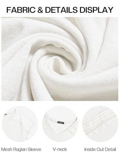 JUSTFASHIONNOW Women's Summer Tops Dressy Casual Short Sleeve V Neck T Shirts Trendy 2025 Cute Ladies Blouses Business Outfits White S - Thumbnail 5