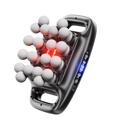 COYZU 20 Head Massage Gun, Large Surface Deep Tissue Percussion Massager with 3 Modes & 99 Levels, 35mm Deep for Pain, 50kg Force for Back, Waist, Legs, Arms & Feet, Quiet Muscle Relaxation