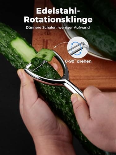 Vegetable Peeler Set, Ultra Sharp Stainless Steel Y Peeler & I Peeler for Potatoes, Fruits and Vegetables, Serrated Blade Kitchen Peeler with Ergonomic Handle - Thumbnail 2