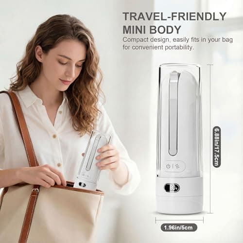 WeWi HLTH Upgraded Electric Peri Bottle – Portable Bidet for Women Postpartum Care & Travel | Rechargeable Feminine Washer with 3 Modes - Intimate Hygiene Care (White) - Thumbnail 4