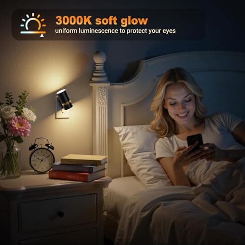 JandCase Night Lights Plug into Wall,2 Pack Amber/3000k/5000K Color Change Night Light with Dusk to Dawn, 3CCT & 10/25/50/75/100LM Dimmable Plug in LED Nightlight for Bedroom, Hallway, Stairs - Thumbnail 6