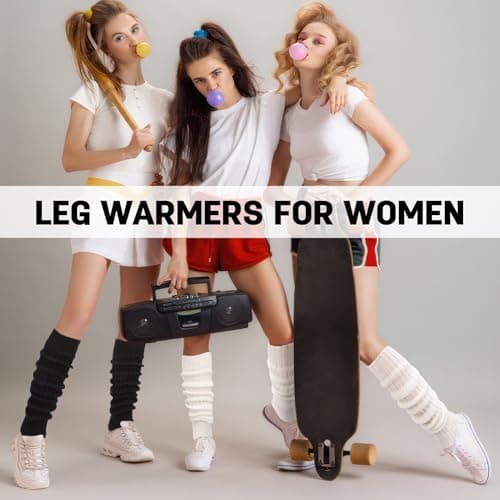 Jspupifip Ballet Leg Warmers for Women 4 Pairs, Y2K Leg Warmers Ribbed Knitted Kawaii Preppy Legwarmer Socks for Yoga Party Sports Fashion Accessories - Thumbnail 5