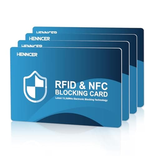 2025 NEW RFID Blocking Card, 4 Pack Fuss Protection for Entire Wallet Shield, Credit Card Protector NFC Bank Debit Blocker, Identity Theft Prevention for Passport Travel Security (4) - Image 1