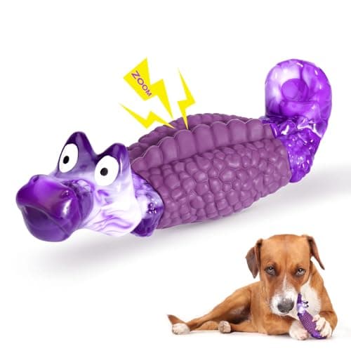 HGB Tough Dog Chew Toys for Aggressive Chewers, Squeaky Indestructible Dog Toy for Large Dogs to Keep Them Busy & Reduce Boredom for Small, Medium, Large Breed, Bacon Flavor - Image 1