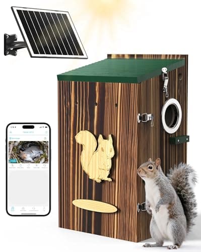 KinetCam Smart Squirrel Box with Camera,Predator-Proof,2K HD Wi-Fi Pet Watching Cam for Squirrel House, Auto Detect & Notify, Night Vision, APP Control, Squirrels Houses for Outside Nesting - Image 1