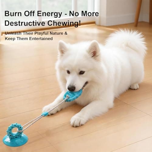 Dog Toys for Aggressive Chewers, Indestructible Interactive Chew Toy with Suction Cup, Long Lasting Durable Molar Grinder for Boredom Energy Relief, for Small Medium Large Dogs Puppy Teething Toys - Thumbnail 6