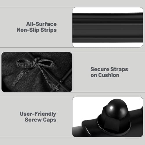 TEROL Outdoor Comfy Rocking Chair with Thick Cushion, Rattan Rocker Egg Chair Indoor with Straps, Patio Rocking Chair 450lbs for Garden, Backyard, Balcony, Lawn, Bedroom, Living Room (Black) - Thumbnail 6