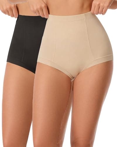 RanZZRan Women's Slip Short Under Dress Soft Breathable Elastic Briefs Silky Smooth Light Tummy Control Panties - Image 1