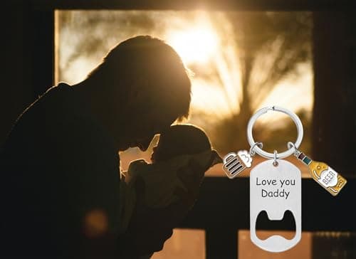 Ediseng Cool Dad Christmas Gifts from Daughter/Son,Funny Keychain for Men,Personalized Dad Stocking Stuffer (silver) - Thumbnail 2