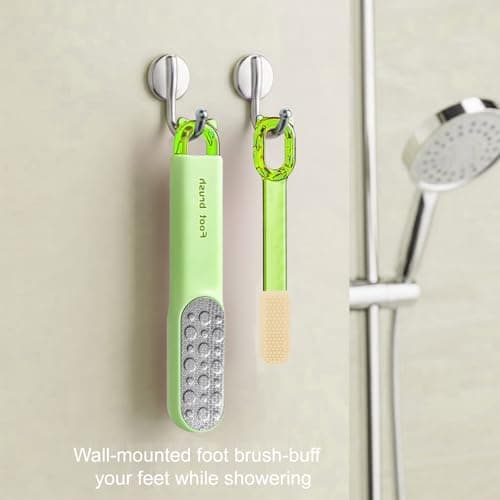 Foot File 2-in-1 Pedicure Scrubber Tool - Stainless Steel Dual-Sided & Callus Remover, Durable Easy-to-Clean Rasp for Hard Dead Skin, Corn Removal & Soft Feet, Dry & Wet Use (Green) - Thumbnail 6