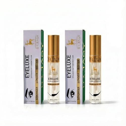 DR.TAGY Eyeluxe Lash & Brow Serum (Pack of 2) - 100% Water-Based & Oil-Free (No Milia Risk), Hormone-Free Formula for Sensitive Eyes - Advanced Peptide Complex (2 x 5ml) - Image 1