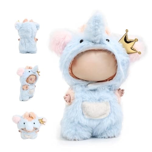 HiOKOU Clothes for labubu 17cm Accessories Suit Cute Clothes for Doll Dress up Animal Style Outfits (NO Doll)（Elephant） - Image 1