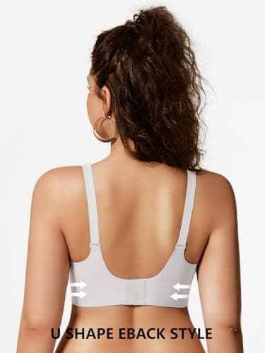 COCOMARTS Jelly Bras for Women No Underwire Scalloped Push Up Wireless Bralettes Seamless Soft Comfort Everyday Tshirt Bra White XX-Large - Thumbnail 3