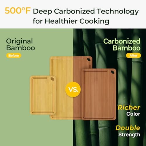Keechee Bamboo Cutting Board, Durable Wood Cutting Boards for Kitchen with Deep Juice Grooves & Built-in Handles, Ideal Charcuterie & Chopping for Meat, Vegetables and Fruits Ideal Kitchen Gifts - Thumbnail 2