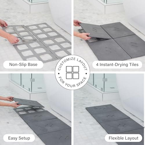 Dorai Home Stone Bath Mat for Bathroom – Large, Quick-Drying, Non-Slip Surface, Customizable Design, 32.1" L x 22.8" W x 0.6" H, Sandstone - Thumbnail 4