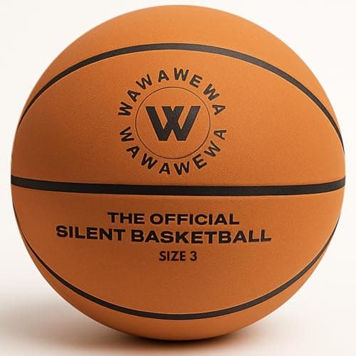 WAWAWEWA The Official Silent Basketball Mini Size 3 (22") – Ready to Play Indoor Basketball for Quiet Dribbling – Airless Indoor Training PU Foam Basket Ball for All Ages - Image 1