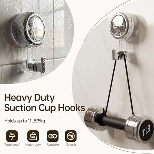 Nicespce Heavy Duty Suction Cup Hooks for Window Shower Glass Door - Thumbnail 3