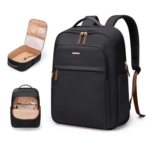 GOLF QUALITY 22L Travel Backpack for Women & Men,Carry On Bag for Airplanes Personal Item Laptop Backpack,17.3 Inch,Black - Image 1